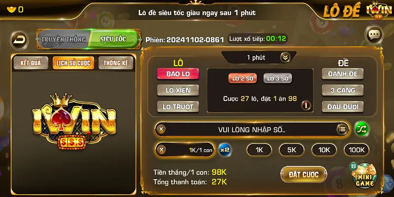 Chơi Lô Đề Siêu Tốc Tại iwin Để Nhận Những Phần Thưởng Lớn 2 Đặc Điểm Nổi Bật Của Lô Đề Siêu Tốc Tại Iwin