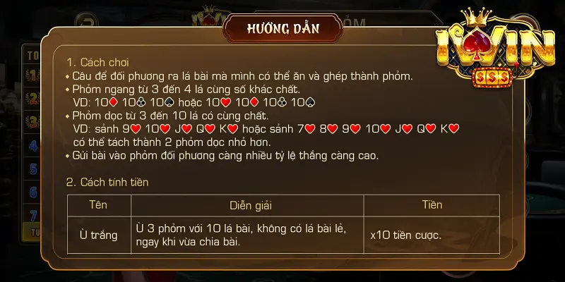 Làm Quen Với Các Quy Tắc Phỏm Tại Nhà Cái iwin 3 Tính điểm khi kết thúc ván bài