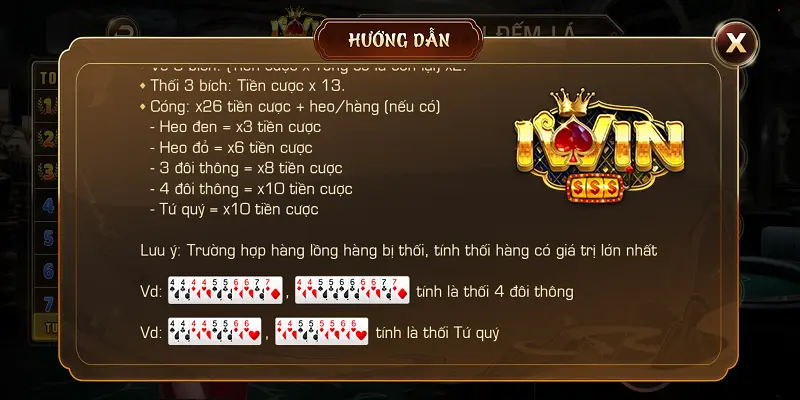 Cập Nhật Luật Chơi Tiến Lên Đếm Lá Tại iwin Mới Nhất 2 Luật chơi cơ bản của Tiến lên đếm lá tại iwin